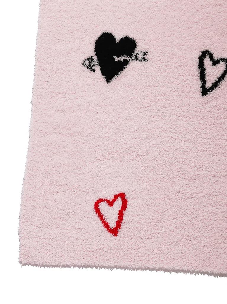 Furfur Baby Moko Heart Print Blanket RWGG215544 Women's Pink F