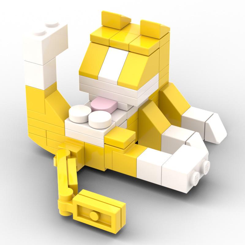 Для детей подарок на день рождения Серия животных 62 шт. MOC Кирпичики Фигурки кошек Строительные блоки Детские развивающие игрушки