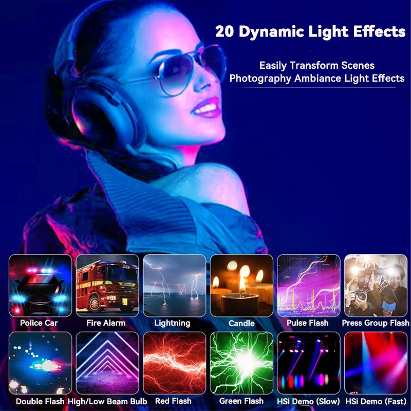 Portable RGB Selfie Light 3100mAh Rechargeable Phone Clip LED Fill Light for Live Broadcast YouTube Vlog Photography Video