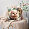 1Pc Cute Pig Pillowcase, Modern Style Polyester Cushion Cover, Zipper Closure, Machine Washable, Home Decor For Living Room Balc