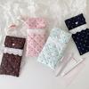 Multi-Purpose Pencil Case Lace Design Stationery Storage Bag Fashion Quilted Glasses Bag  Women