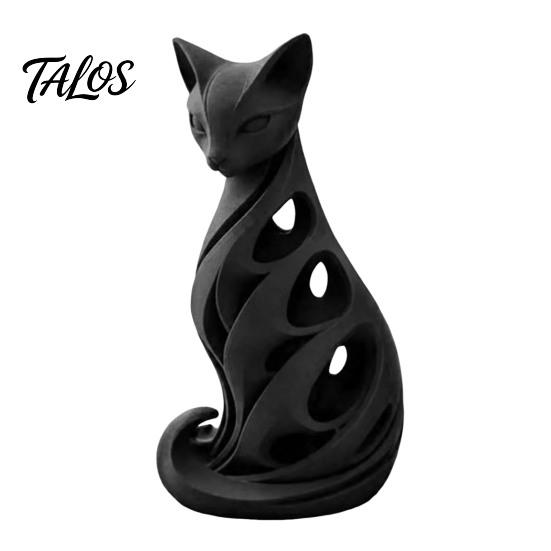 Подарки на день рождения для друзей 3D-печатная спиральная фигурка кошки, Полая современная абстрактная скульптура, Декоративные фигурки для гостиной, письменного стола, полки, Минималистичная