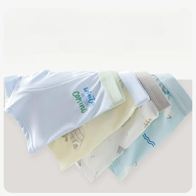 4 Pack Children Boys Modal Boxer Briefs Soft Breathable Underwear Casual Comfort Shorts for Kids