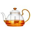 Pokaro Tea Heat-Resistant Glass Teapot, 1350ml, Handmade Glass Teapot, Stylish Transparent Teapot, Heat-Safe and Microwave-Safe, Easy To Clean, Large