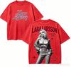 Подарочная футболка Zara Larsson Мужская Женская Харадзюку Оверсайз Унисекс Короткий рукав Уличная одежда высокое качество Для пар горячий продукт Удобная