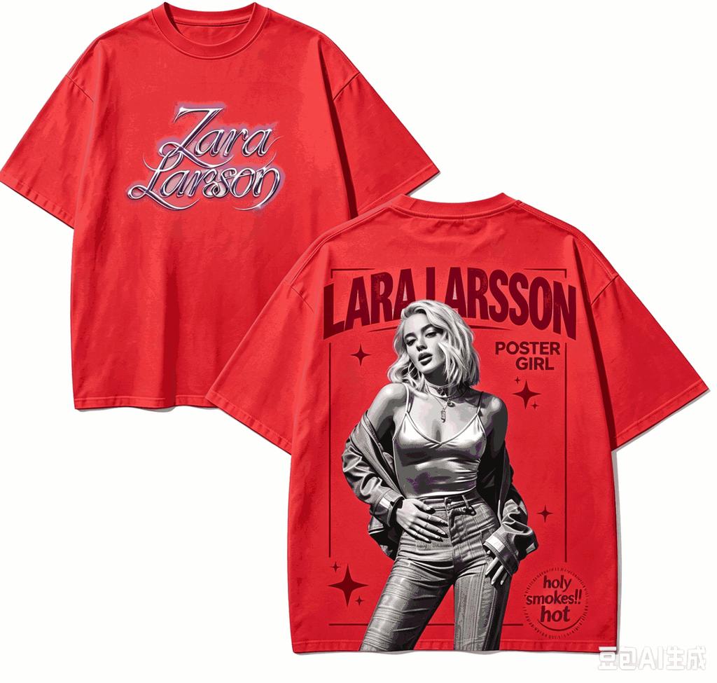 Подарочная футболка Zara Larsson Мужская Женская Харадзюку Оверсайз Унисекс Короткий рукав Уличная одежда высокое качество Для пар горячий продукт Удобная