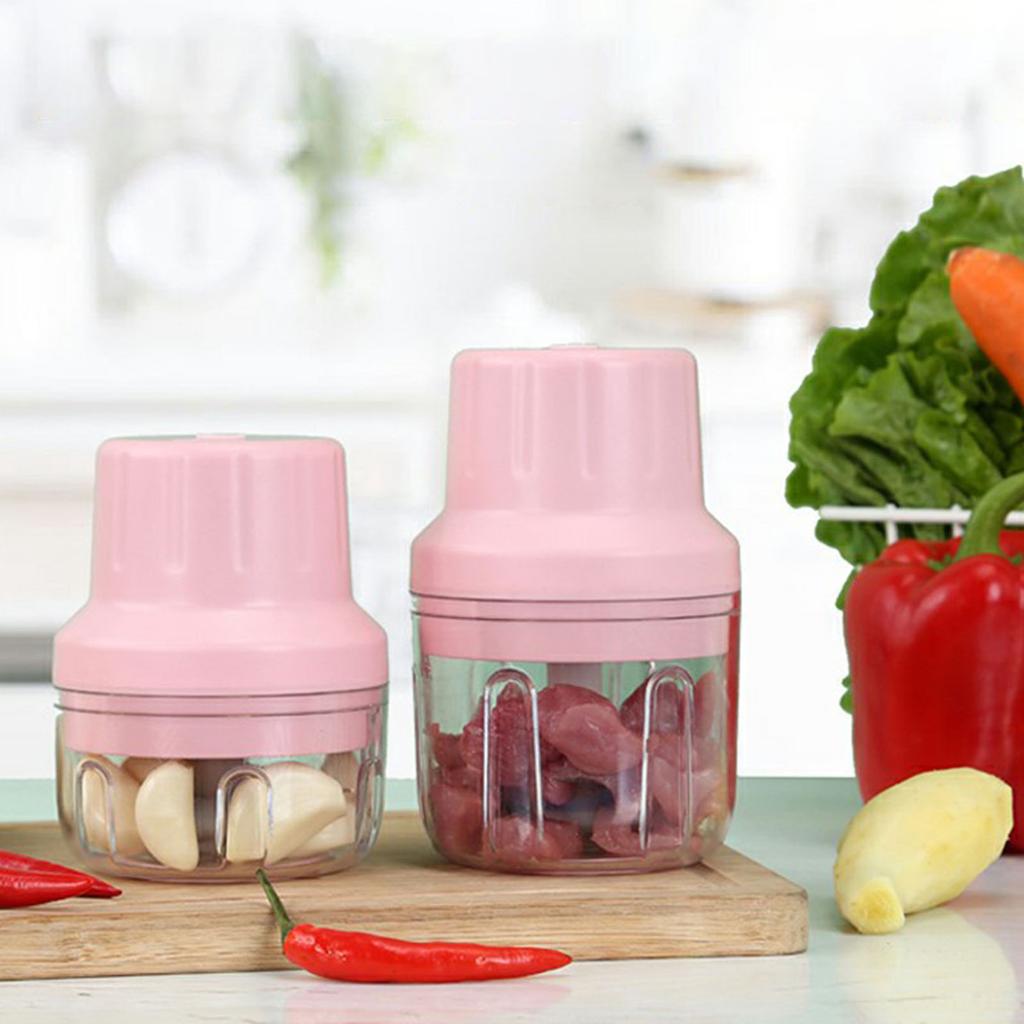 Мини Электрический Измельчитель Чеснока USB Перезаряжаемый Овощной Измельчитель Пластиковый Беспроводной Кухонный Комбайн для Чеснока Лука