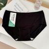 Однотонные трусики из модала, женское нижнее белье, бесшовные трусы, треугольные трусики со средней талией и высоким прыжком