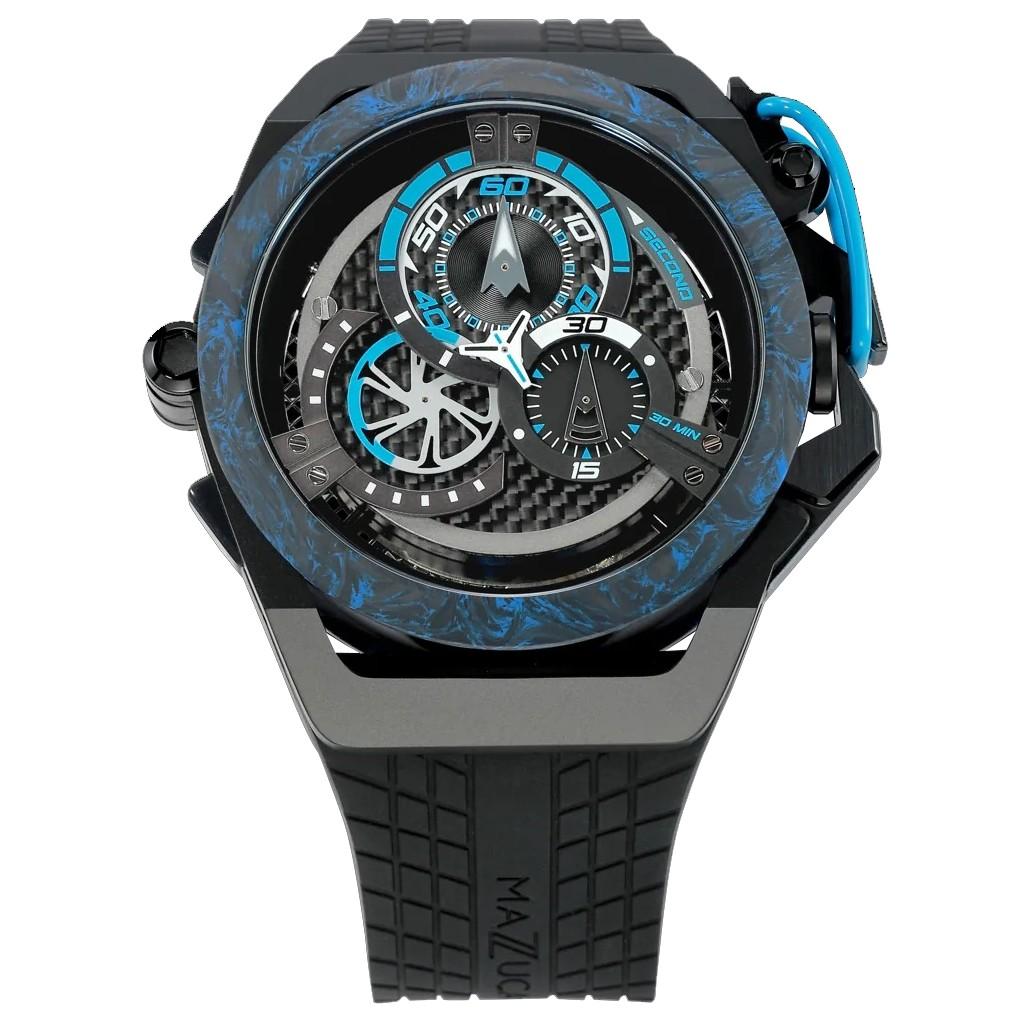 Mazzucato Мужские часы Rim Monza Reversible Chronograph с двумя циферблатами и автоматическим механизмом F1-BK2925