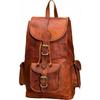 Винтажный рюкзак из натуральной кожи козы, новый дорожный коричневый новый рюкзак, сумка