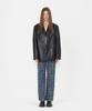 Normor Metal Tab Detail Leather Jacket Black