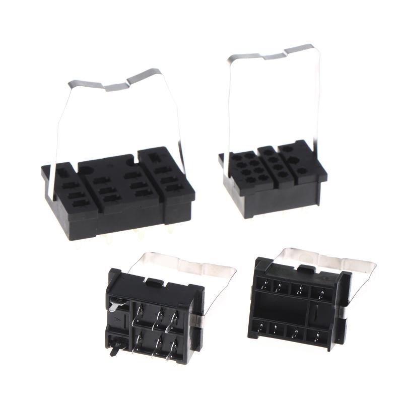 Pcb Mount Relay Socket Base Pt08-0 Pt14-02 Py14-02 8-Pin 14-Pin Solder Type Relay Holder For Intermediate Relays