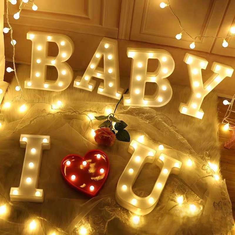 Светодиодные буквы - 26 букв для дней рождений, вечеринок и предложений