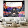 Wednesday Print Tapestry, Backdrop, Easy Setup, Ideal for Bedroom, Office & Living Room, with Aesthetic Wall Hanging Decor.