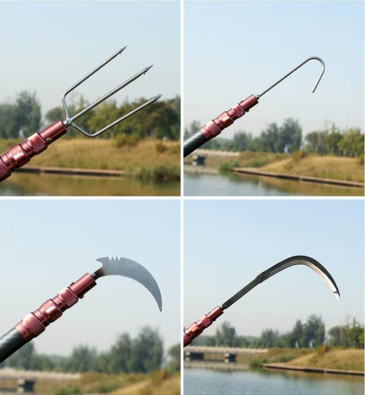 Утолщенная карбоновая ручка для сачка - Супержесткая, регулируемая для сбора фруктов