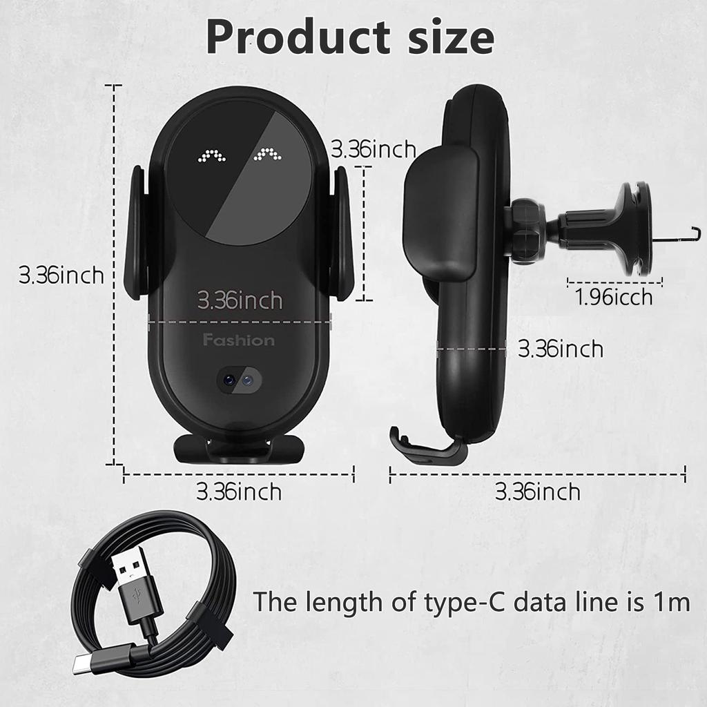 Автомобильное беспроводное зарядное устройство мощностью 10 Вт, держатель для телефона с присоской, инфракрасный датчик, автоматическая зажимная подставка для мобильного телефона