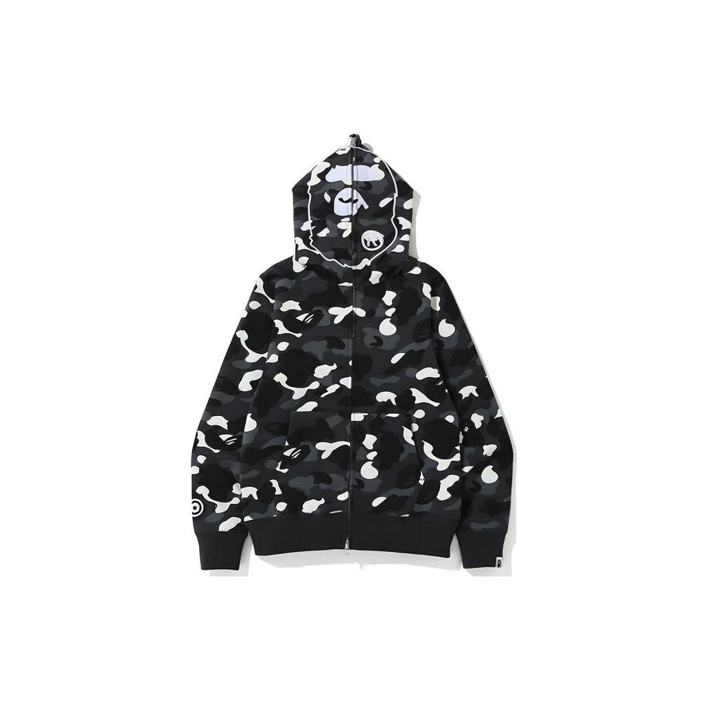 A BATHING APE Sweatshirt Unisex Black Camouflage 1F80-115-003