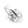 [F6316] - White 'Crystal Heart' Silver Pendant