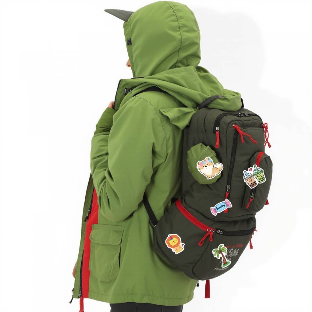 35pcs-50pcs Cartoon Space Stickers Cute Animals DIY Stickers Stickers For Laptop Luggage Scrapbook Diary Sticker DIY