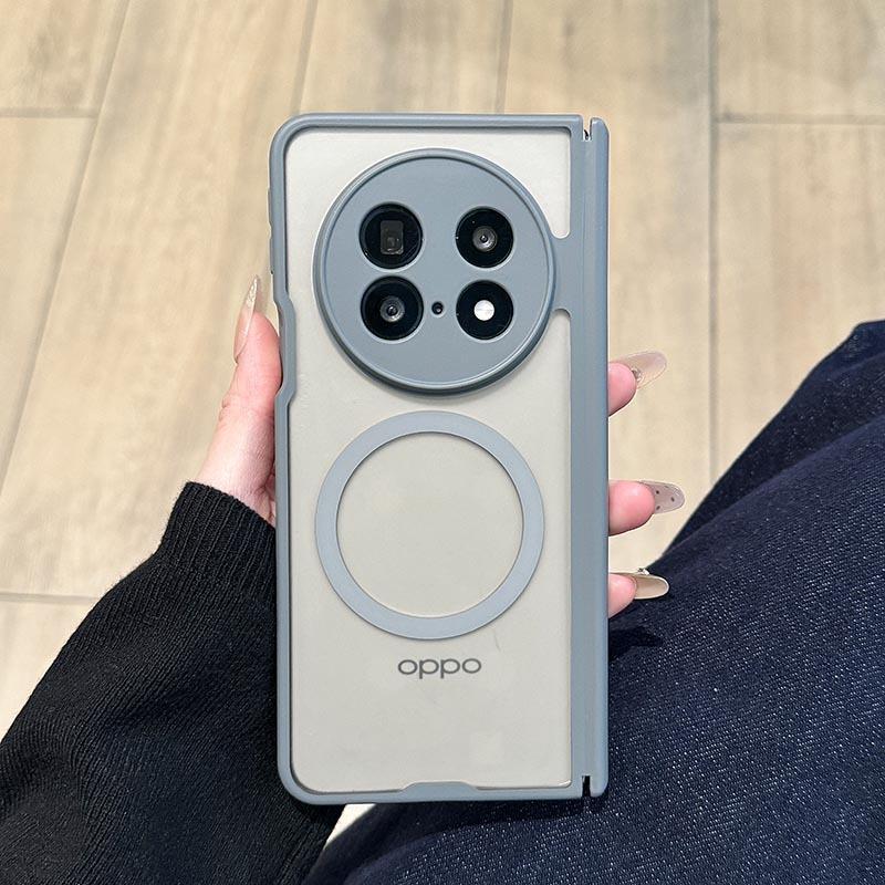 Подходит для чехла на складной телефон oppofindn1, магнитное крепление, двойной центральный шарнир N1 для защиты корпуса, матовый и противоударный чехол