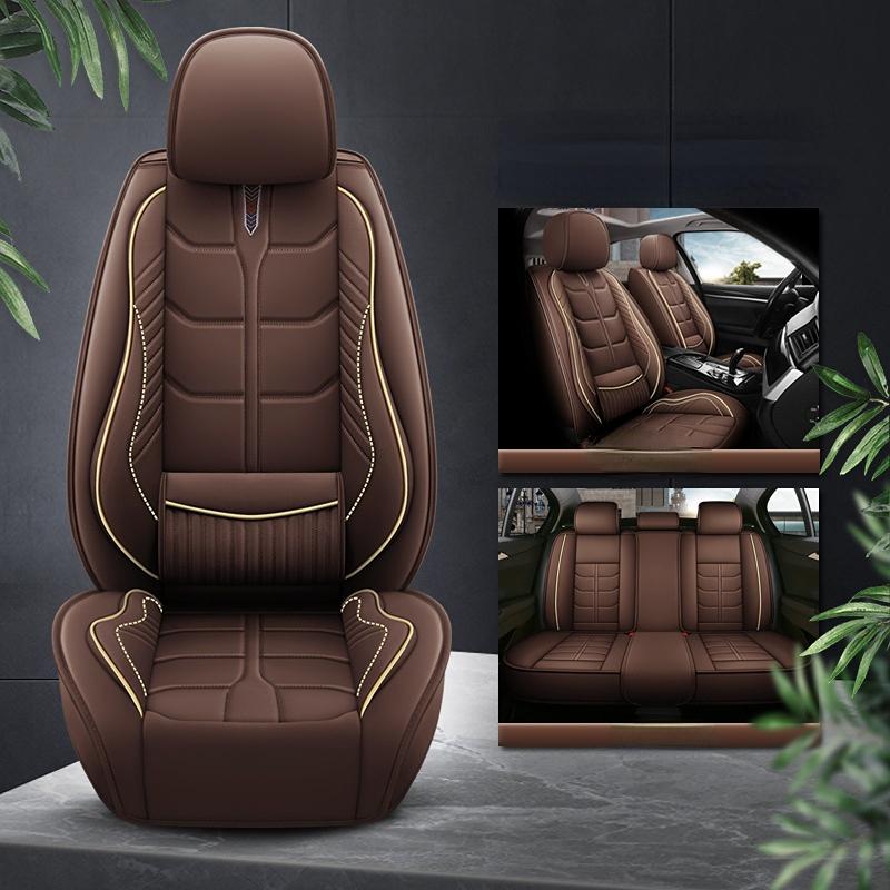 Универсальные чехлы на автомобильные сиденья из искусственной кожи, подушки на автомобильные сиденья, четыре сезона, дышащие коврики, защитные накладки на передние и задние сиденья, автотовары