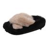 Мохнатые тапочки женские на толстой подошве 2025 года осень-зима новые женские туфли больших размеров модные и удобные домашние мохнатые тапочки