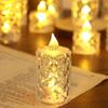 1pc Battery-Powered LED Crystal Flameless Tea Candle Light for Parties, Home Decor,Christmas Decorations