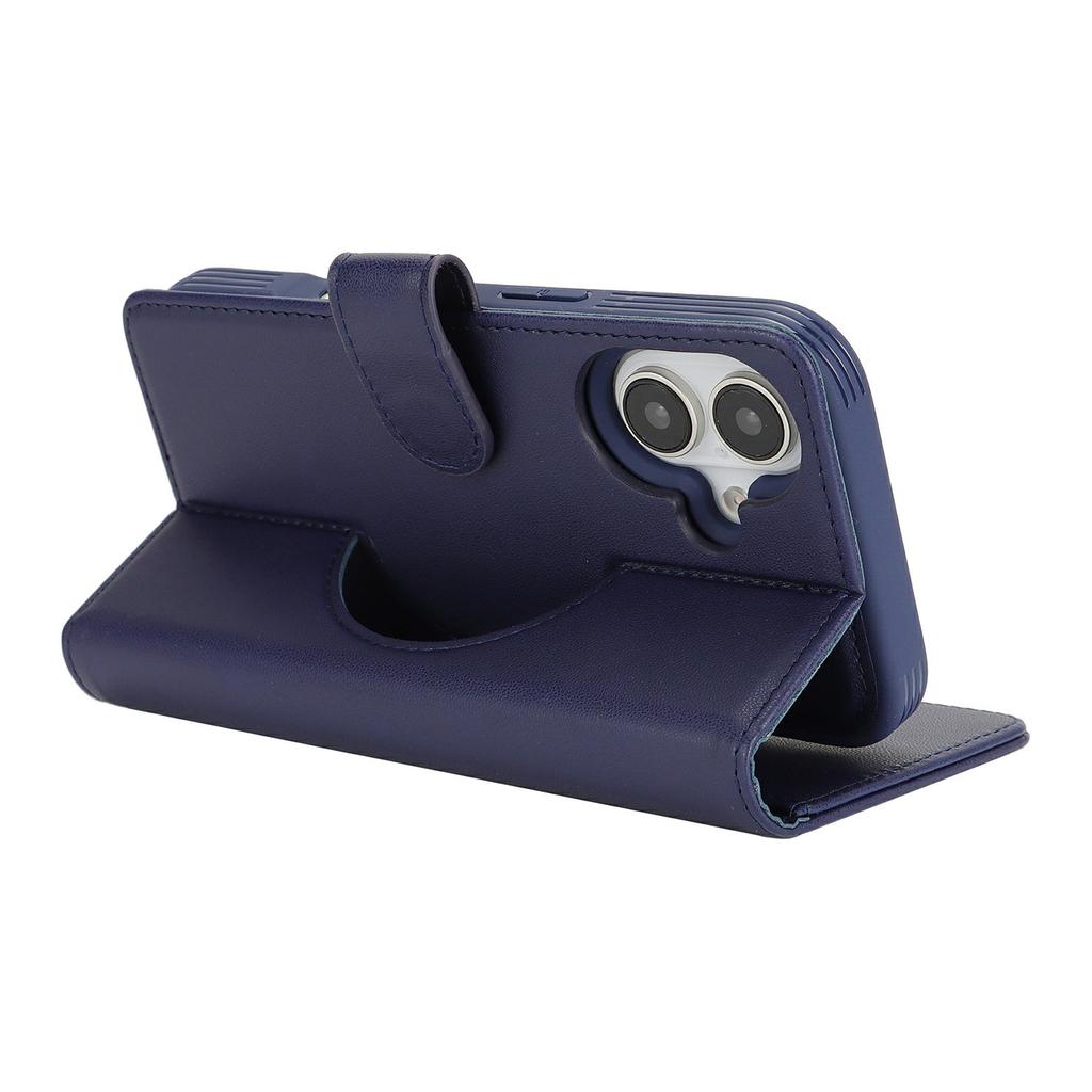 For iPhone 16 Wallet Case Compatible with MagSafe Anti-Drop Detachable PU Leather Phone Cover