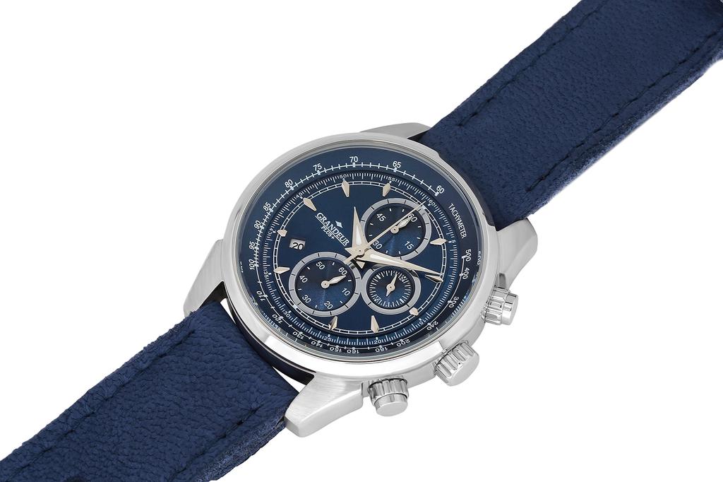 Часы Grandeur Plus Elk Leather Band Series GRP001E2 Blue [Grandeur Plus] Мужские
