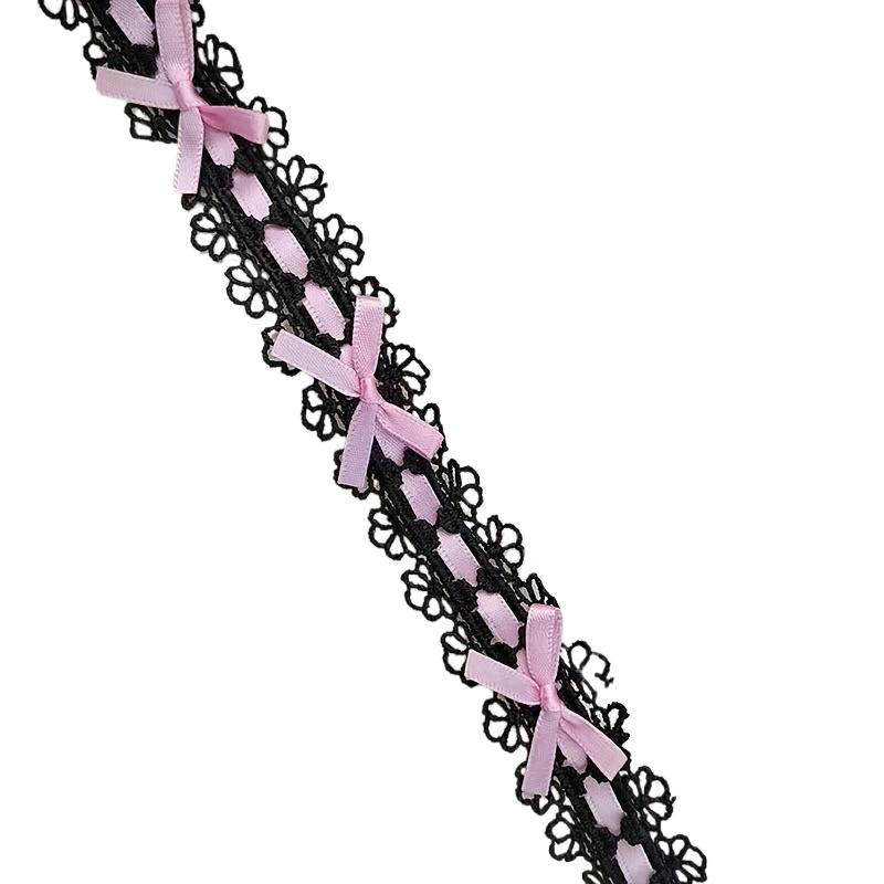 1 ярд Кружевная тесьма с бантом Вышивка Декоративное кружево Тканая лента DIY Поделки Кружево для юбки Аксессуары Отделка Аксессуары 2,8 см шириной