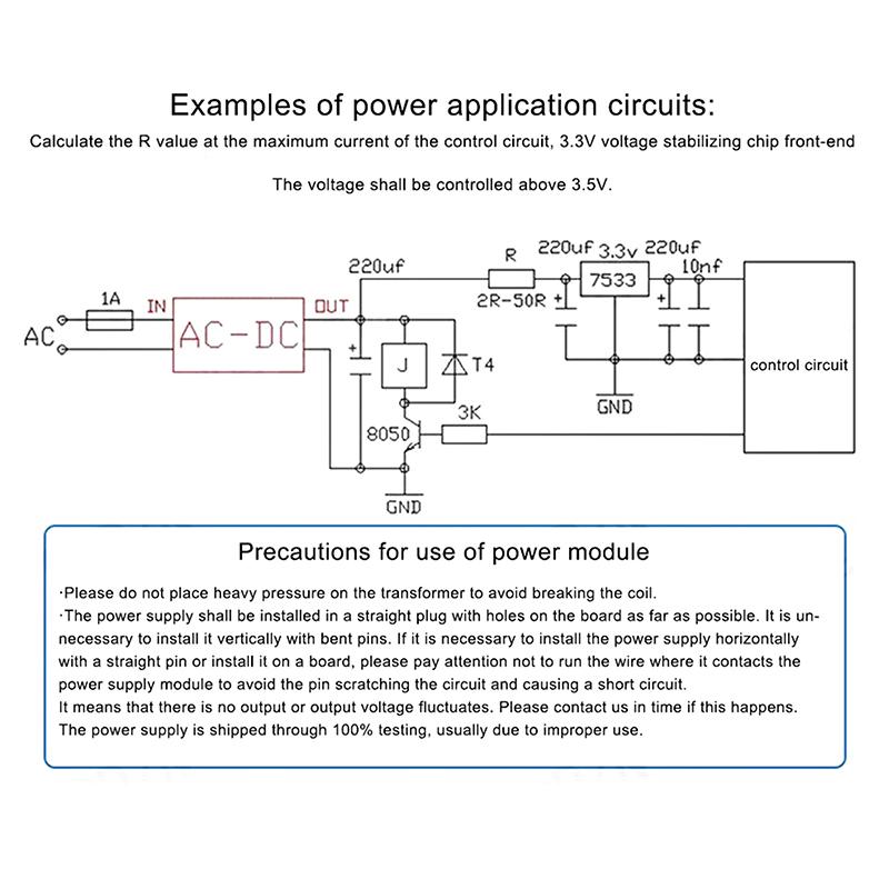 AC-DC 5V 700mA 1000mA 2000mA 5W 10W Точный понижающий преобразователь AC 220V в 5V DC Понижающий трансформатор Модуль источника питания