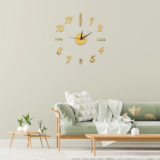 Высококачественная наклейка, настенные часы, на батарейках, прочная, долговечная