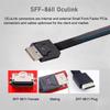 NFHK PCI-Express 4.0 Mini SAS HD SFF-8643 to Oculink SFF-8611 SFF-8612 PCBA Female Adapter with Bracket