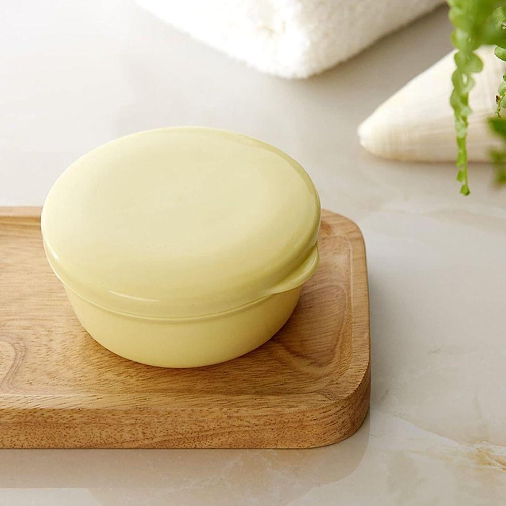 Круглый дорожный контейнер для мыла, самодренажный, портативная мыльница, туалет, душ