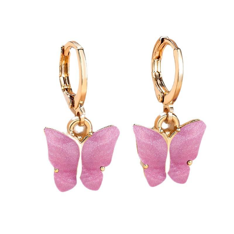 SHEIN butterfly earrings, summer temperament super fairy butterfly earrings, ear buckles ins wind color