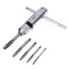 Upgraded T-Handle Ratchet Tap Holder Wrench Adjustable with M3-M8 Metric Tread Tap Manual Tapping Accessories Alloy