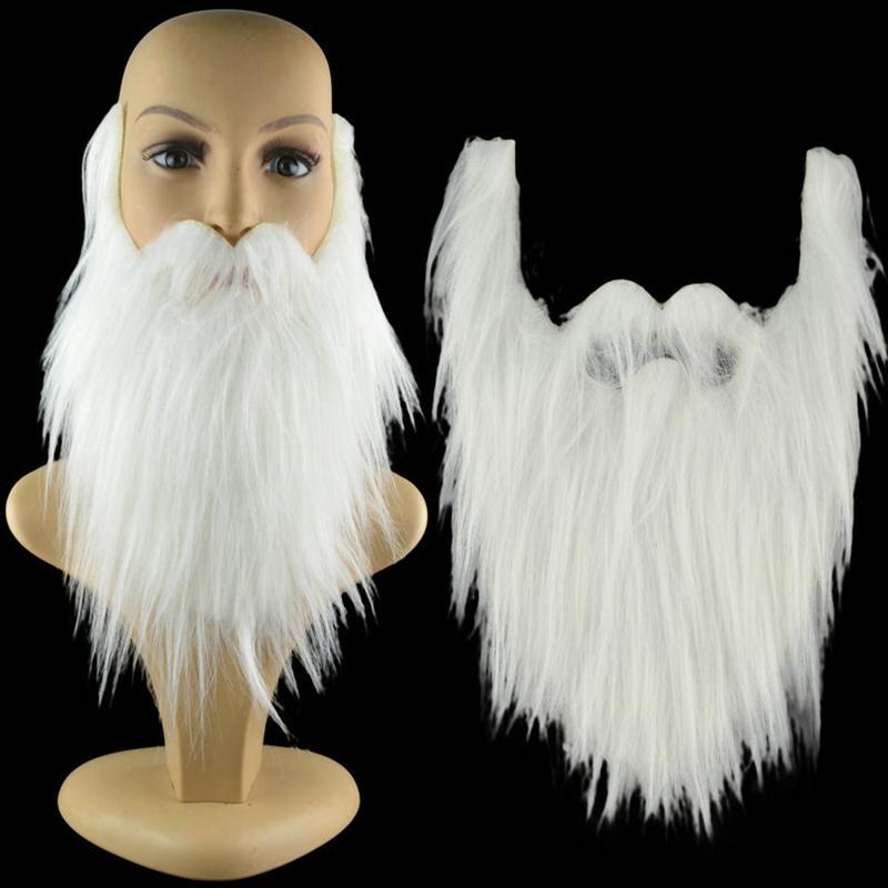 Мягкая имитация белой бороды, большая искусственная борода, фестивальная борода, реалистичный реквизит для выступлений