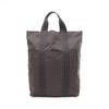 Used Herline Cabas Tote Bag Nylon Canvas Gray Used Unisex