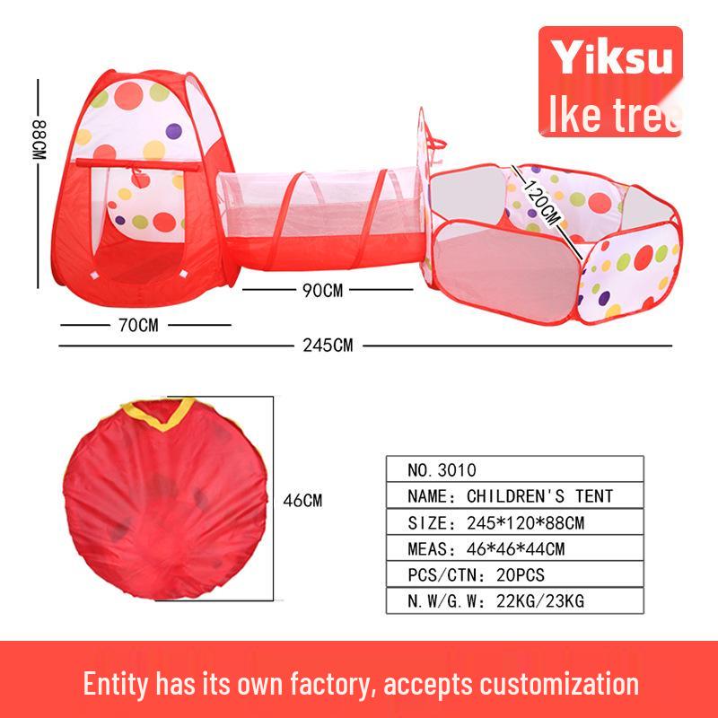 Игровой набор «Юрта 3-в-1» для детей, палатка и туннель для использования в помещении/на улице