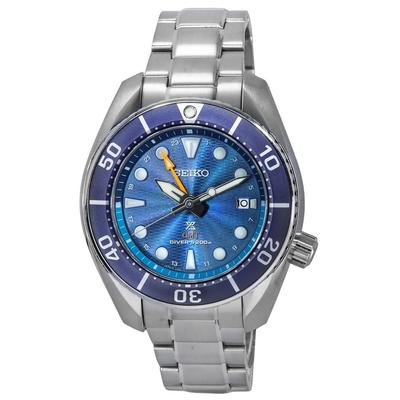 Мужские часы Prospex Sea Aqua Sumo GMT с синим циферблатом и солнечной батареей SFK001J1 200M