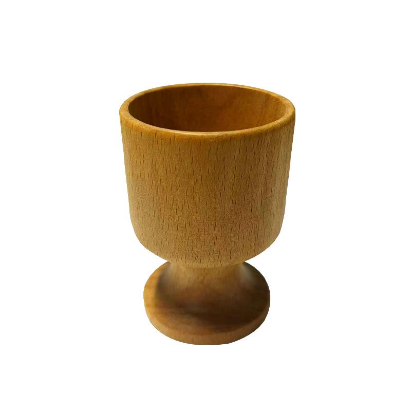Японская ретро-кружка из массива дерева: Большой Живот для Пива, Чая или Воды.