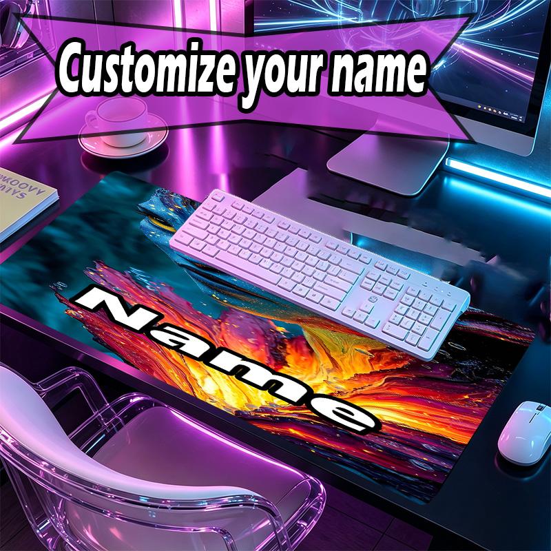 Custom Name Personalized Avatar Pattern Mousepad, Laptop PC Desk Mat, Decorative Desk Mat for Home Keyboard Pad Gift