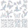 4 Sheets Anti Collision Window Clings, Rainbow Reflection Window Sticker to Prevent Bird Strikes Bird Alert Static Decals Window Strike Prevention