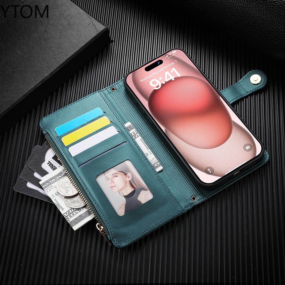 Новый чехол-кошелек на молнии для Samsung Galaxy Z Fold3 5G Z FOLD 4 Z FOLD 5 Z FOLD 6, ретро-чехол из искусственной кожи с защитой от ударов и отделениями для карт