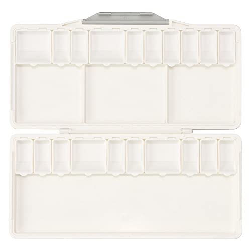 Holbein Watercolor Palette RP-24 with Removable Compartments, 24 Compartments (26 Small Petri Dishes, 4 Large) 210191