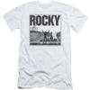 A&E Designs Белая футболка Rocky Slim Fit Топ Лестница