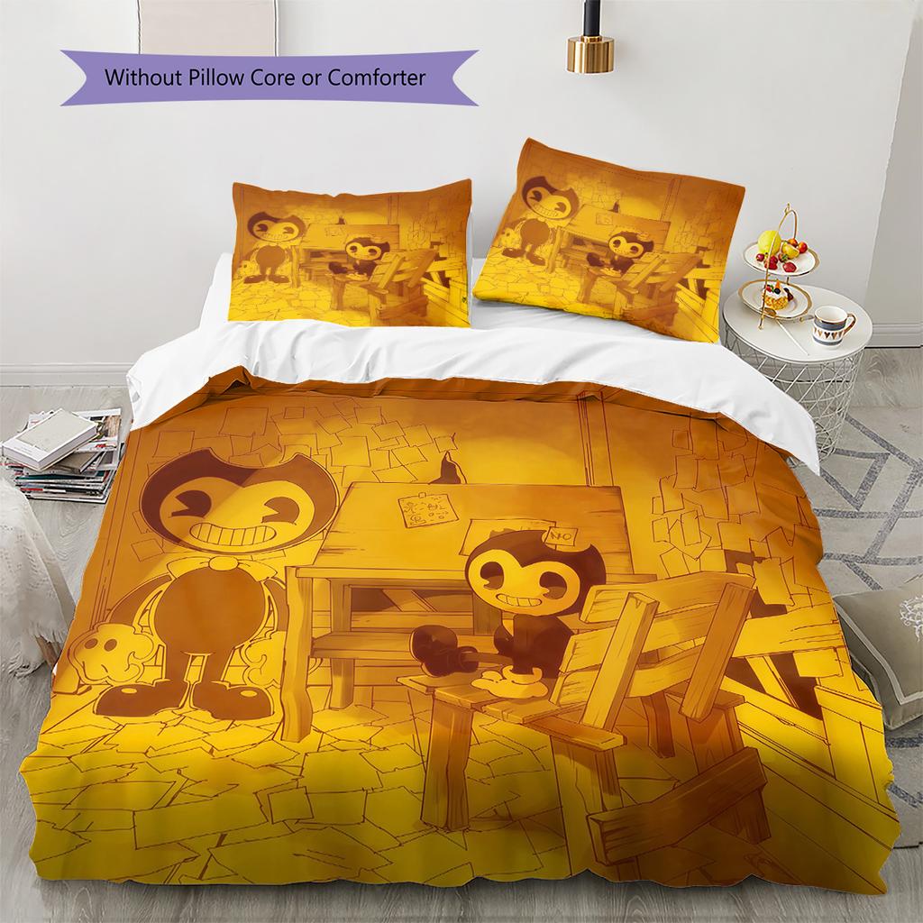 Bendy2 Pattern Bedding Quilt Set Home Decoration Gift (1 * duvet cover + 2 * pillowcase without core)