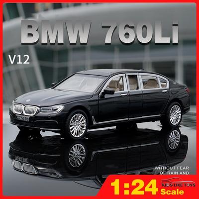 РаспродажаKLT 1:24 BMW 760, литая под давлением модель автомобиля из сплава для детей, игрушки для мальчиков, игрушки для детей, машинки, игрушки