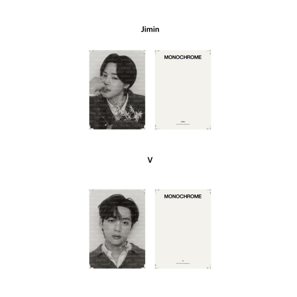 BTS POP UP MONOCHROME - Премиум Фото