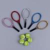 1:6 1:12 Dollhouse Miniature 1Pc Tennis Racket + 1Pc Ball Dolls Accessories